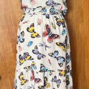 Old Navy Butterfly Print Midi Dress Large